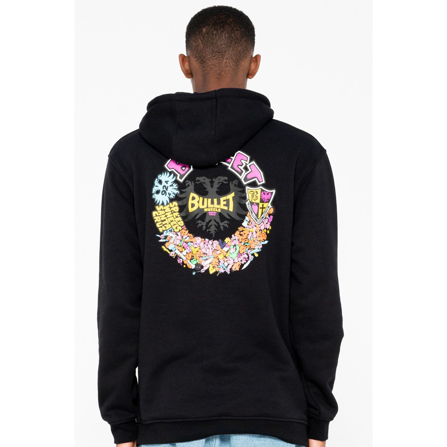 Felpa con Cappuccio Bullet Riot Black Santa Cruz - Funbox Skate Shop
