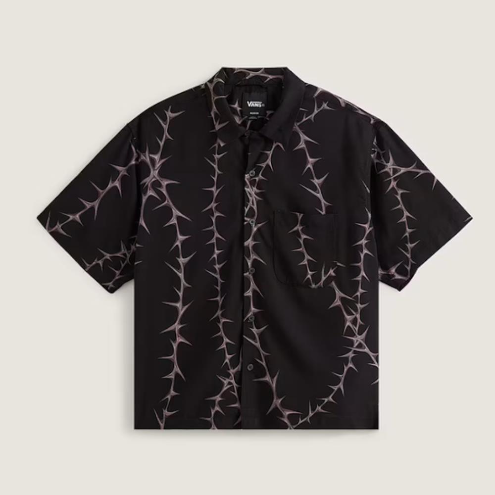 Van_Doren_Printed_Camp_Black_Dickies vans,shirt