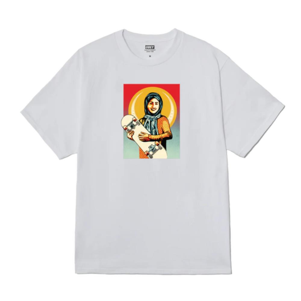 Skateistein_White_Obey obey,tshirt